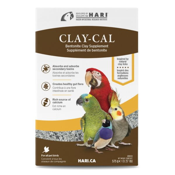 Supplément de bentonite Clay-Cal HARI pour oiseaux, 575 g