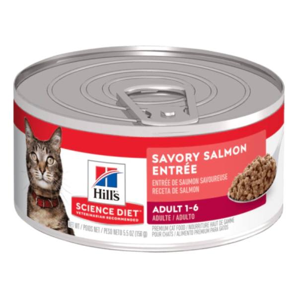 Savory Salmon Entrée Canned Cat Food, 156g - Science Diet