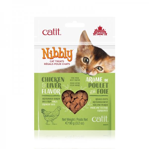 Régals pour chats - Poulet et Foie - Catit Nibbly 90g