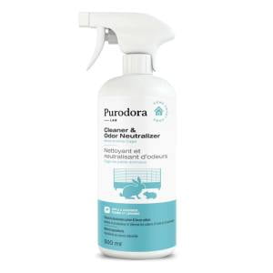 Nettoyant et neutralisant d’odeurs pour cage de petits animaux – Purodora Lab