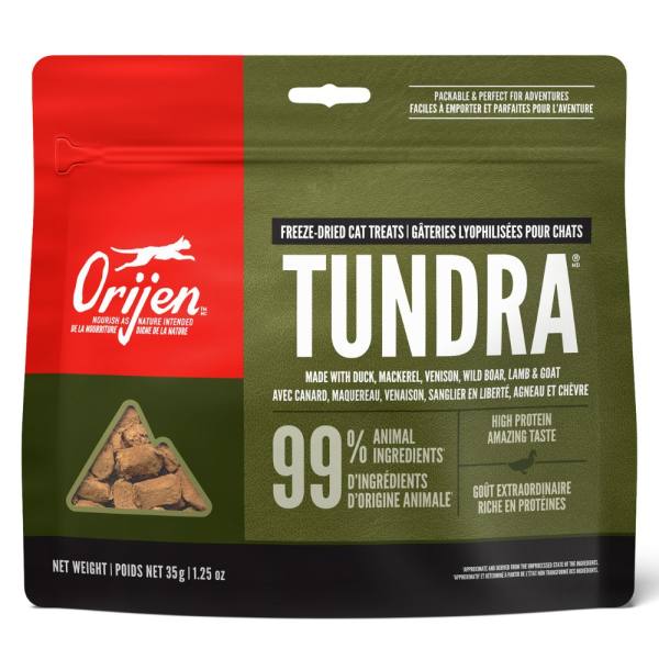 Orijen Freeze-Dried Tundra Cat Treats, 35 g - Wild Boar, Goat & Venison