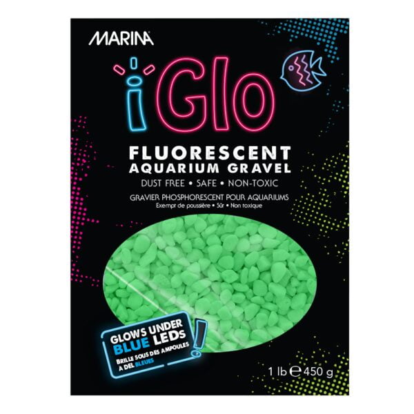 Gravier Phosphorescent Vert pour Aquarium '' iGlo '' - Marina