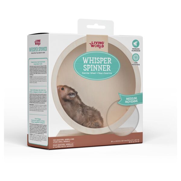 Moyenne Roue d’exercice Whisper Spinner pour hamsters et Gerbille - Living World