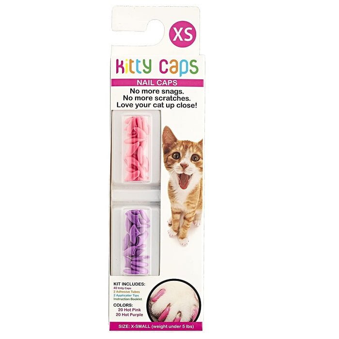 Nail Protector for Cat, Pink and Purple - Kitty Caps